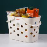 Plastic PE No Break Receiving Basket Loaded Vegetables Fruits Snacks