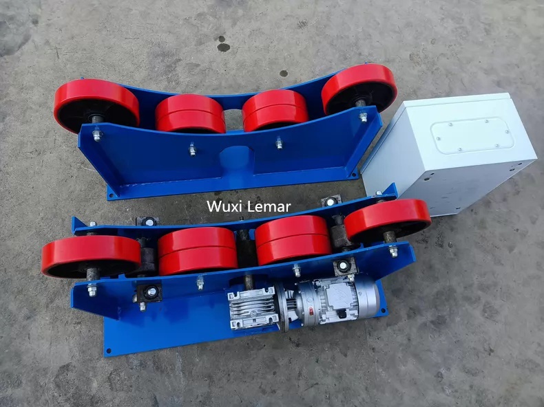3 Ton Self-Aligning Welding Rotator PU Rollers for Cylinder Pipe Welding