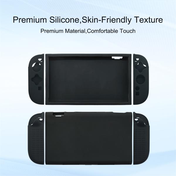 Anti-Slip Grip Lightweight Shockproof Design Split Silicone Joy-Con & Middle Frame Protective Case Kit for Nintendo Switch 2