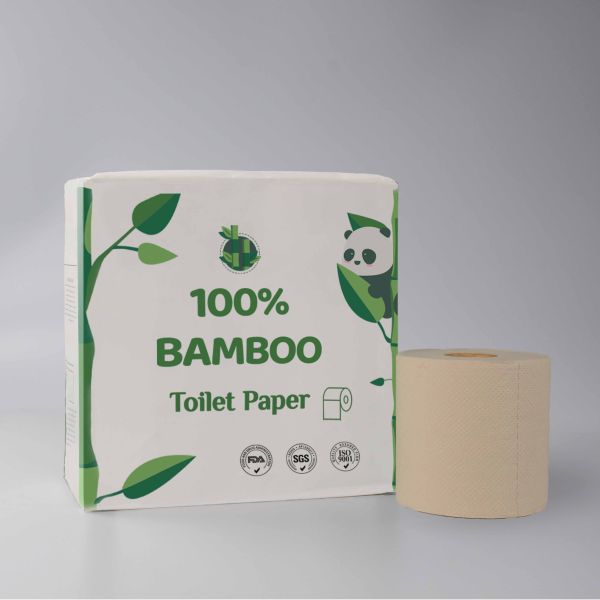 Hot Selling Customized Original Bamboo Pulp Large Roll Paper 3-Layer-Environmentally Friendly Soft Original Bamboo Pulp Large