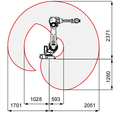 Abb Irb 4400 Bottom 60kg 1.96m Robotic Arm Automation ODM Use For Welding