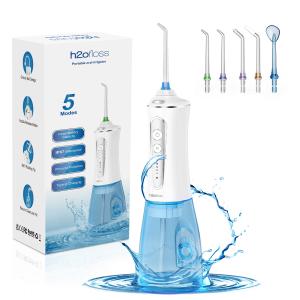China OEM / ODM Rechargeable Cordless Water Flosser 300ML IPX7 Waterproof 5 Modes wholesale
