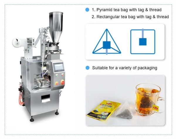 Pyramid Nylon Filter Automatic Food Packaging Machine 10g Tea Bag With String