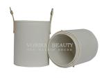 Portable Cosmetics Makeup Brushes Jar Cup Holder Travel Case PU Leather