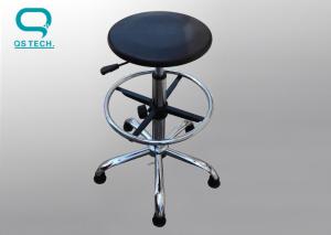 China PU Leather Adjustable Cleanroom Esd Chairs 430*400mm Size With Foot Rest wholesale