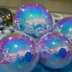 China Big Shiny Giant Customized Pvc Inflatable Ball Decorative Inflatable Mirror Ball Balloons wholesale