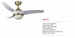 42 Inch Dimmable Remote Control Ceiling Fan 3 Bright White ABS Blades