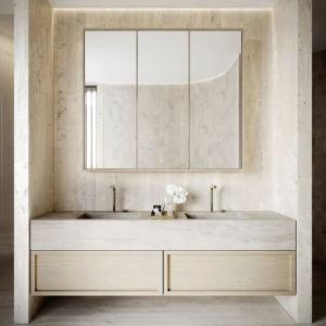 China Modern Stainless Steel Bathroom Vanity Cabinet Waterproof wholesale