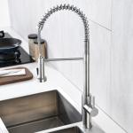 IPX5 Spring Coil Kitchen Faucet Kitchen Mixer Tap With Extendable Spray