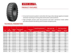 China Chinses Factory off road tyre Bias OTR Tyres E-3/L-3 AE803 26.5-25 wholesale