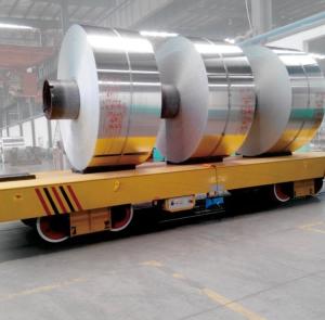 China 63 Ton Heavy Load Steel Tube Handling Flat Bed Cart For Transporting Heavy Cargoes wholesale