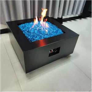 China High Temperature Black Color Square Steel Gas Patio Heater Fire Table wholesale