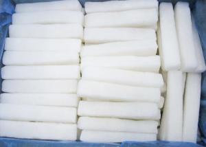 China White Color Forzen Squid Strips Size 1*1*10cm Chemical Off No Additives wholesale