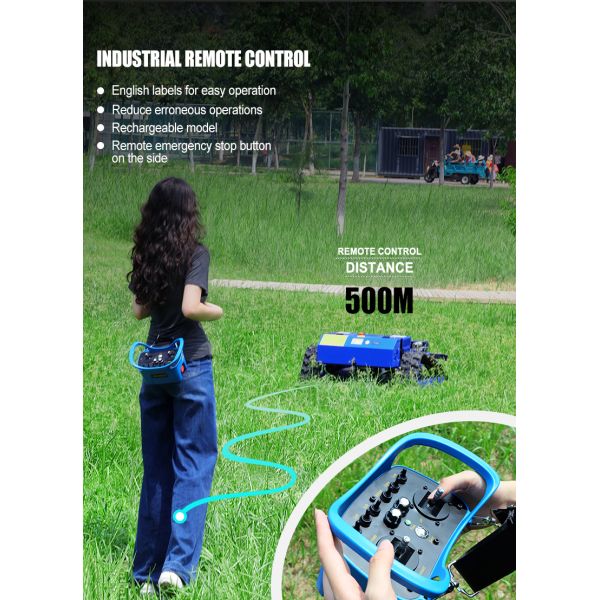 Gasoline Engine 4-Stroke Single Cylinder Cordless Slope Crawler Lawn Mower with 550MM Cutting Width and 45 Gradeability