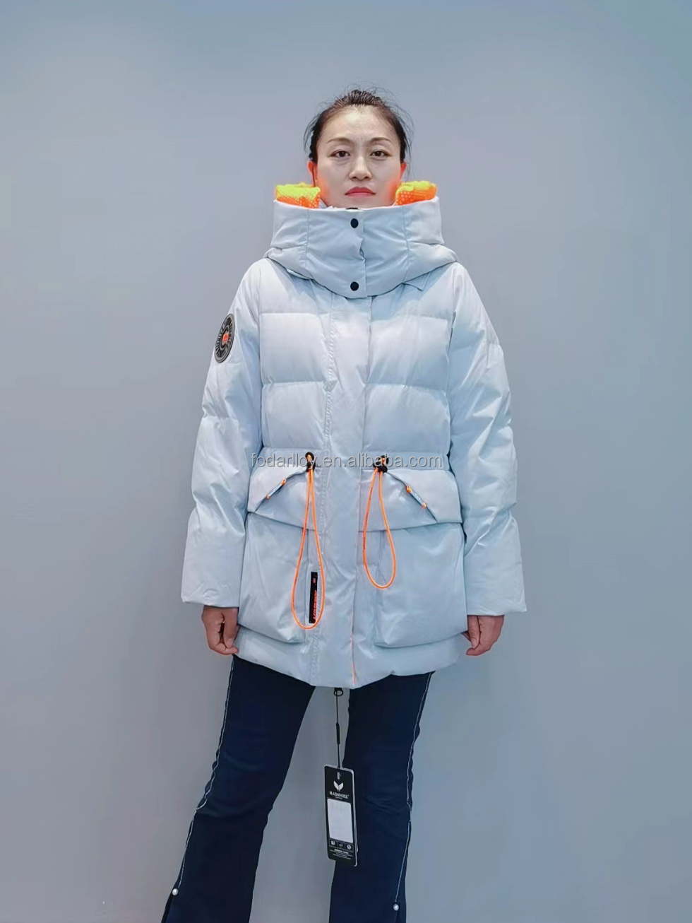 FODARLLO YF22531 Ladies Warm Hooded Cotton-padded Clothes Women Slim Long Winter Jackets Women Coats