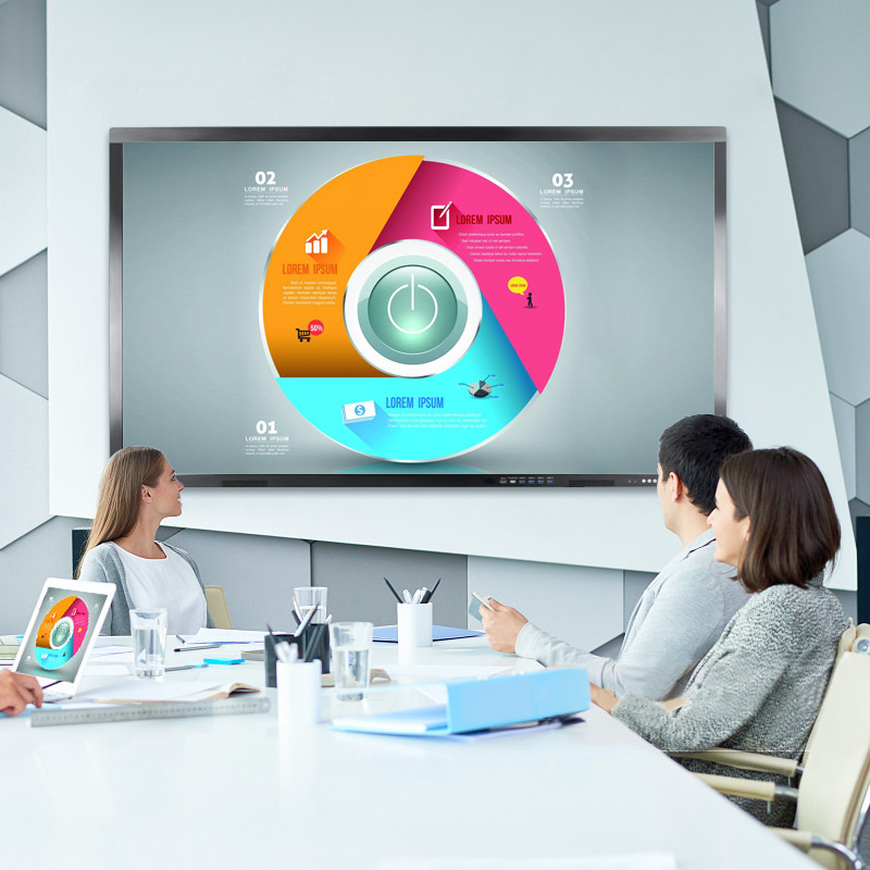 VETO 65 75 86 87 Inch Interactive Smart Whiteboard For School 4k Touch Screen Interactive Board Lcd Display
