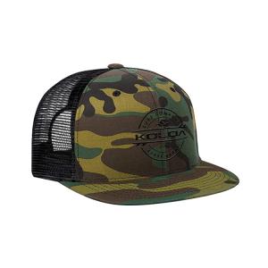China Custom Five Panel 56cm Mesh Trucker Caps With Snap Flat Embroidery Logo on sale