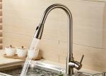 Pull Down Water Filter Sprayer Kitchen Faucets Nickel Brushed ROVATE