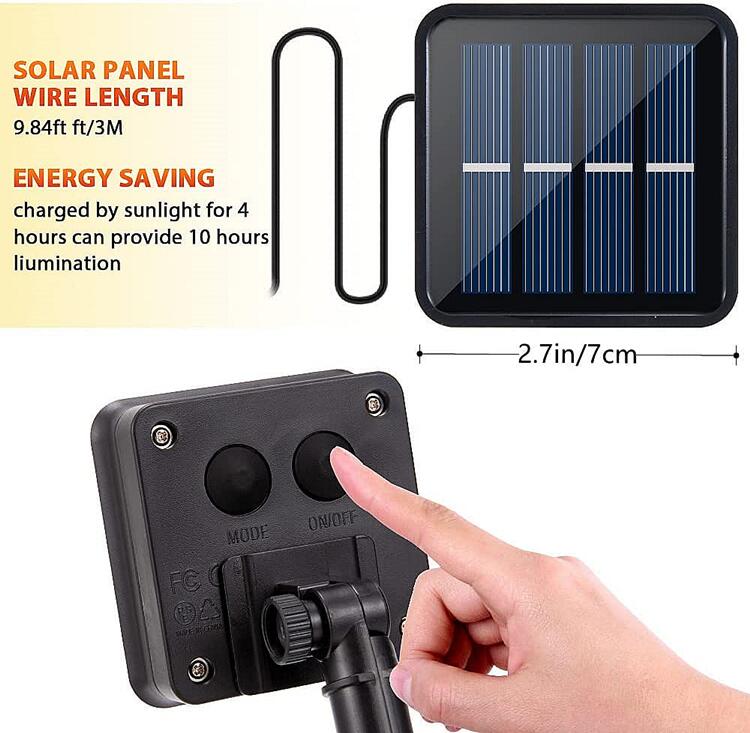 5m 10m LED Solar Strip Light Waterproof 2700K Flexible For Tree Wrapped Yard Decor