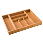 expandable bamboo cutlery drawer organizer