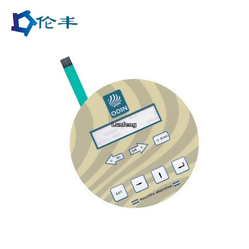 Flat Membrane Switch Overlay Matte Metal Dome Touch Panel Overlay