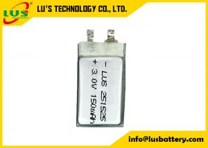 China 3v 150mah Ultra Narrow Li MnO2 Battery Lithium Ion Battery For Digital Camera CP251525 on sale