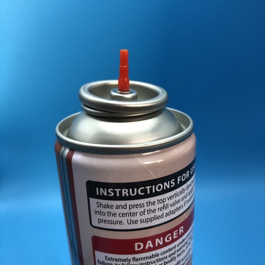 Normal Temperature Gas Lighter Refill Valve Plastic or Metal Stem Material One Inch