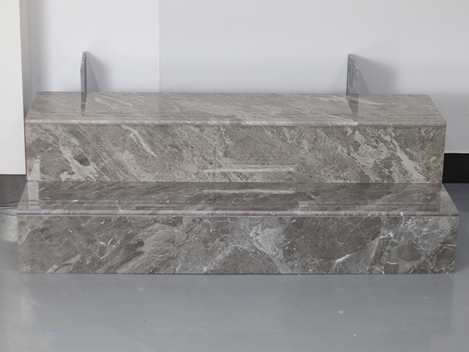 Marble Look Floor Stair Step Tile 170X300X1200mm High Glossy Full Body Tiles
