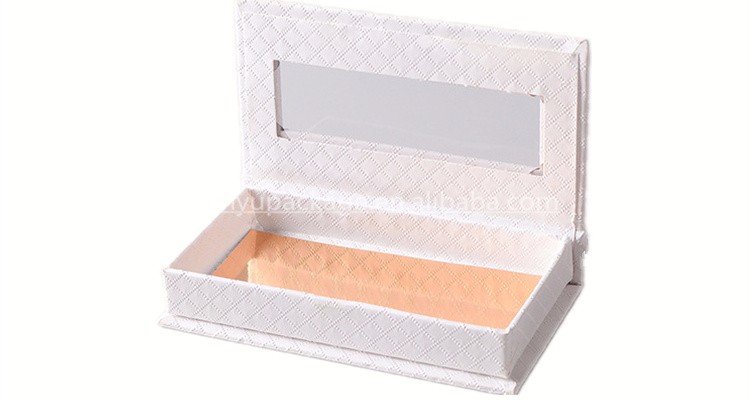 Private label empty eyelash packaging drawer boxes with window