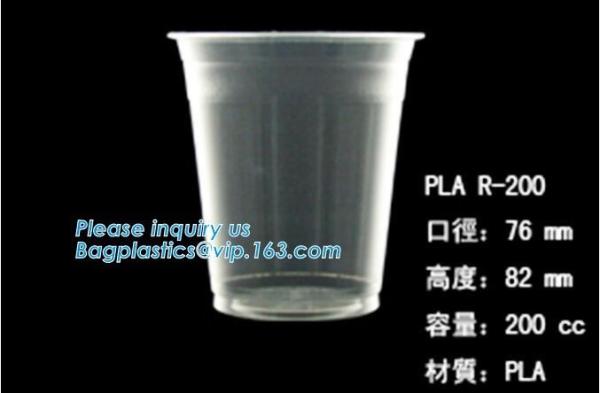 reusable plastic coffee cups made by 100% compostable materials,12oz PLA-lined