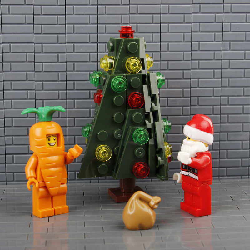 DIY city accessory garden plants bricksgreen grass christmas tree building blocks