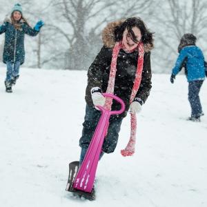 China Child Snow Scooter Sledge Snow Sleds Plastic Ski Scooter Item Size 36*32*10inch wholesale