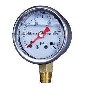 China 40mm 100psi Fuel Pressure Gauge With 1/8 NPT Lower Mount wholesale