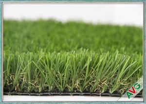China High Wear Resistance Outdoor Artificial Grass Field Green / Apple Green Color wholesale