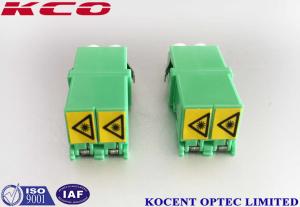 China Green Fiber Optic Adapter LC APC Shutter PC Material Low Insertion Loss wholesale