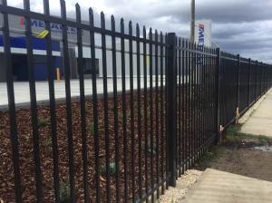 China 2019 galvanized and powder coated Steel Iron Fence 2100x2400mmm 25MM wholesale
