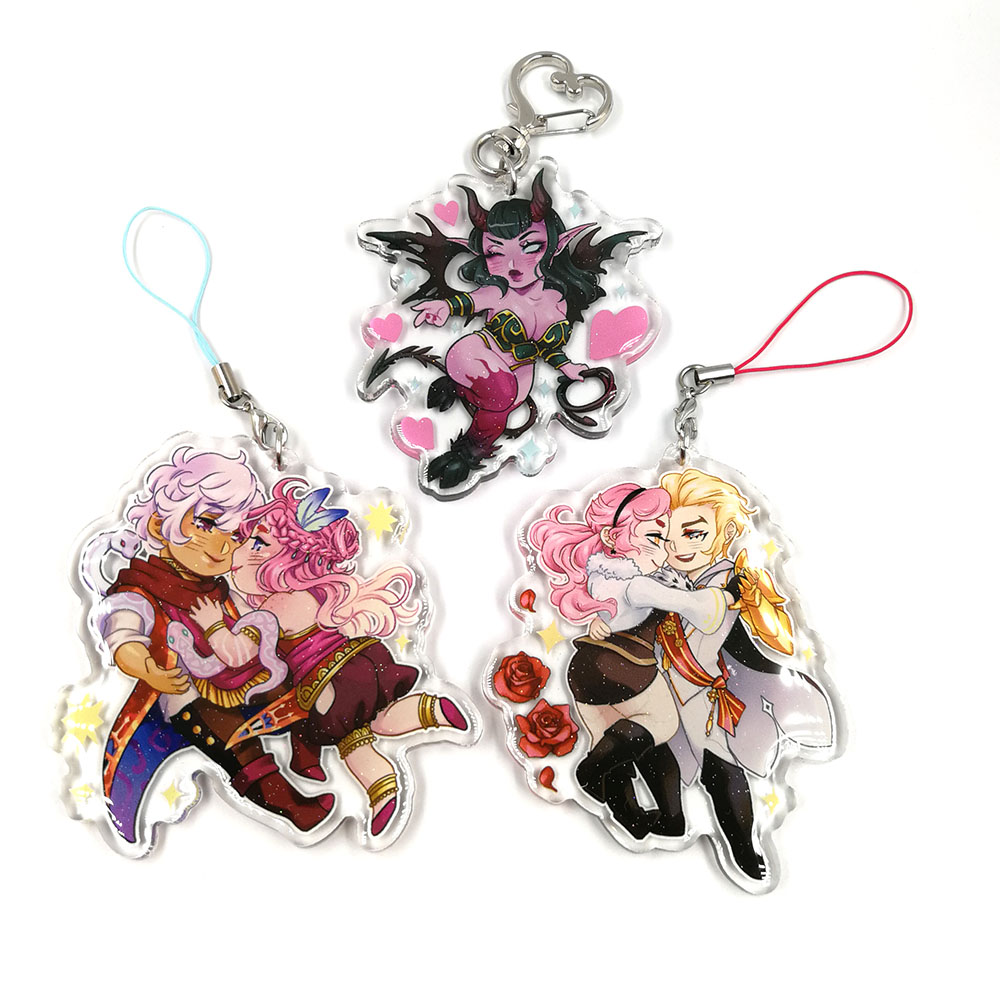Customized Logo Epoxy Anime Figure Make Your Own Acrylic Keychain Charms