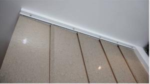 China Sunscreen Windows Shades Blinds with brown Fabric Panel Sliding wholesale