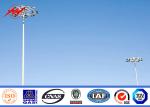 55m Work Platform Steel Polygonal High Mast Light Pole 500W LED Flood Light