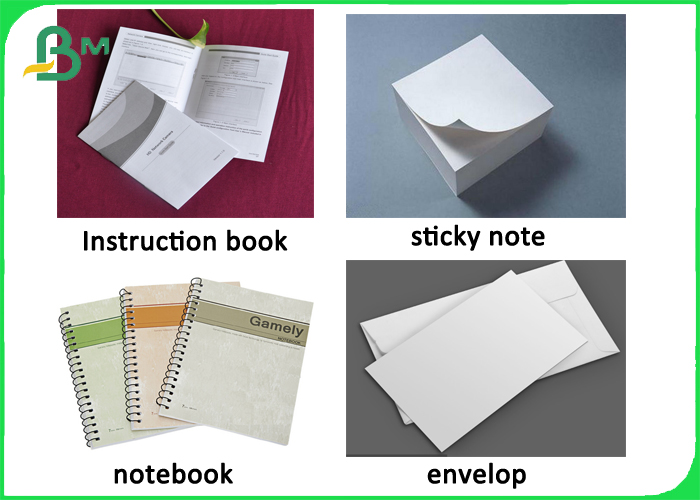 Recyclable Paper Material Woodfree Paper 80gsm 100gsm 51 - 95cm rolls size