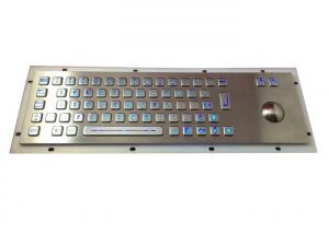 China Blue Backlit Gaming Keyboard , 64 Keys Rugged Metal Track Ball Wireless Light Up Keyboard wholesale