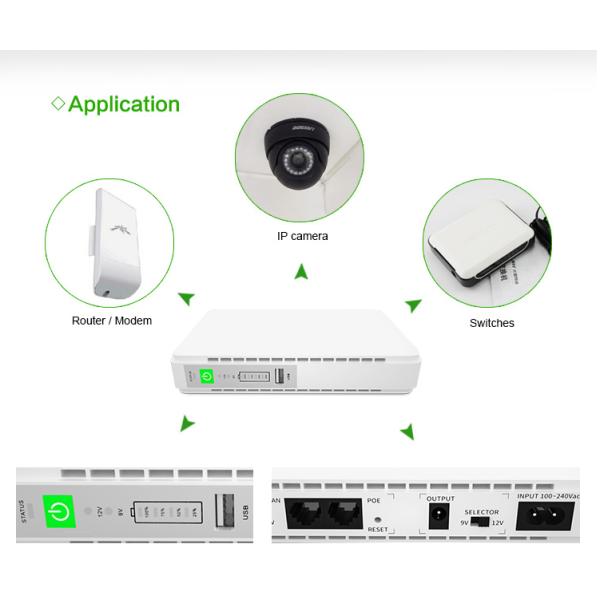 15VDC 8800mAH Mini UPS Power Supply Long Backup Time For CCTV