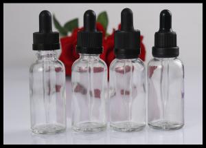 China Durable Clear Essential Oil Glass Bottles 30ml Refillable For Liquid Flavoring wholesale