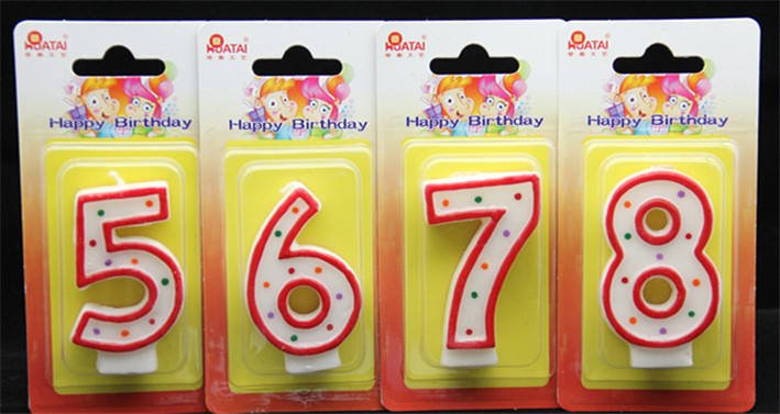 Best-sellingdot number birthday candle