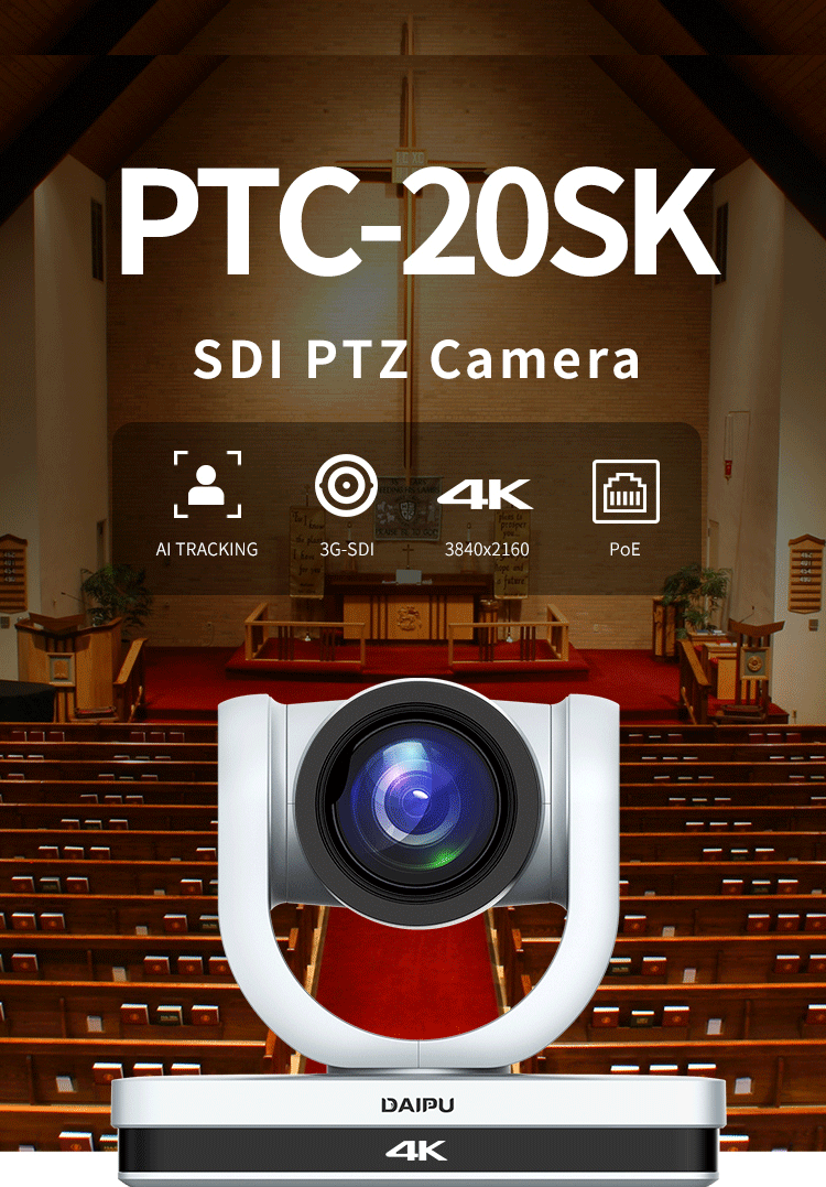 PTC-20SK HD-MI 3G-SDI USB PTZ Camera for Professional Broadcasting and Live Streaming