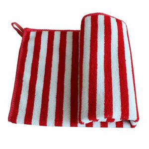 China Custom Striped Terry 800gsm Microfiber Cloth Cleaning 40x40cm on sale