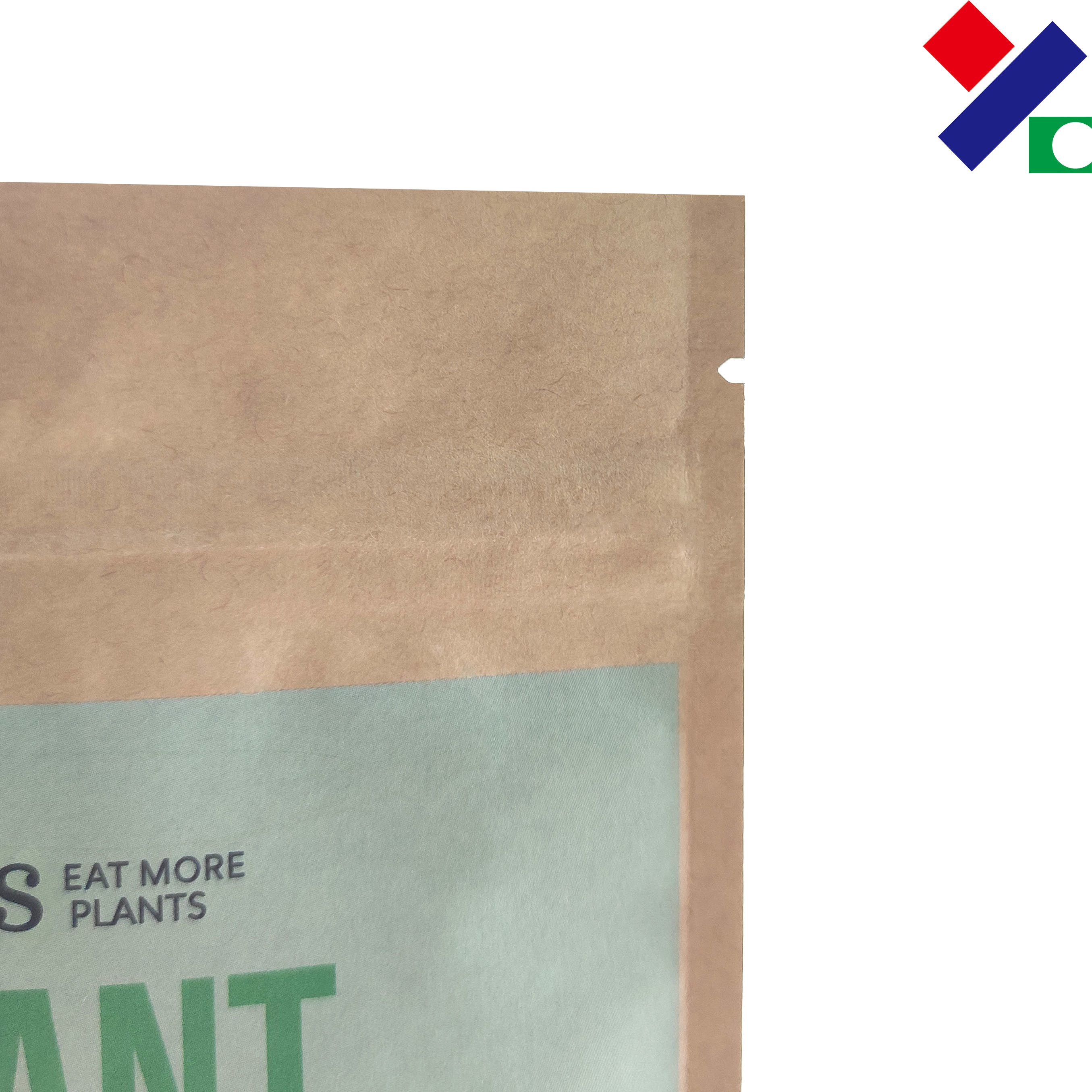 Customized Printed Brown Kraft Paper Bags Plain Stand Up Pouches 50 Microns Biodegradable