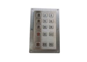 China 3 x 5 TTL Industrial Keypad For AES DES TDES 15 Keys Stainless Steel Material wholesale