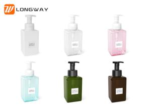 China Durable Square Refillable Cosmetic PETG Bottle For Shower Gel / Cleanser 250ml wholesale