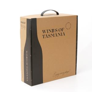 China Sturdy Single Wine Bottle Gift Box Brown Corrugated Box Packaging wholesale